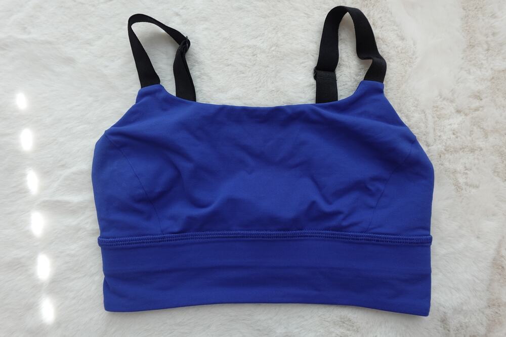 Lululemon Both Ways Bra Sapphire Blue Black Straps Size 4